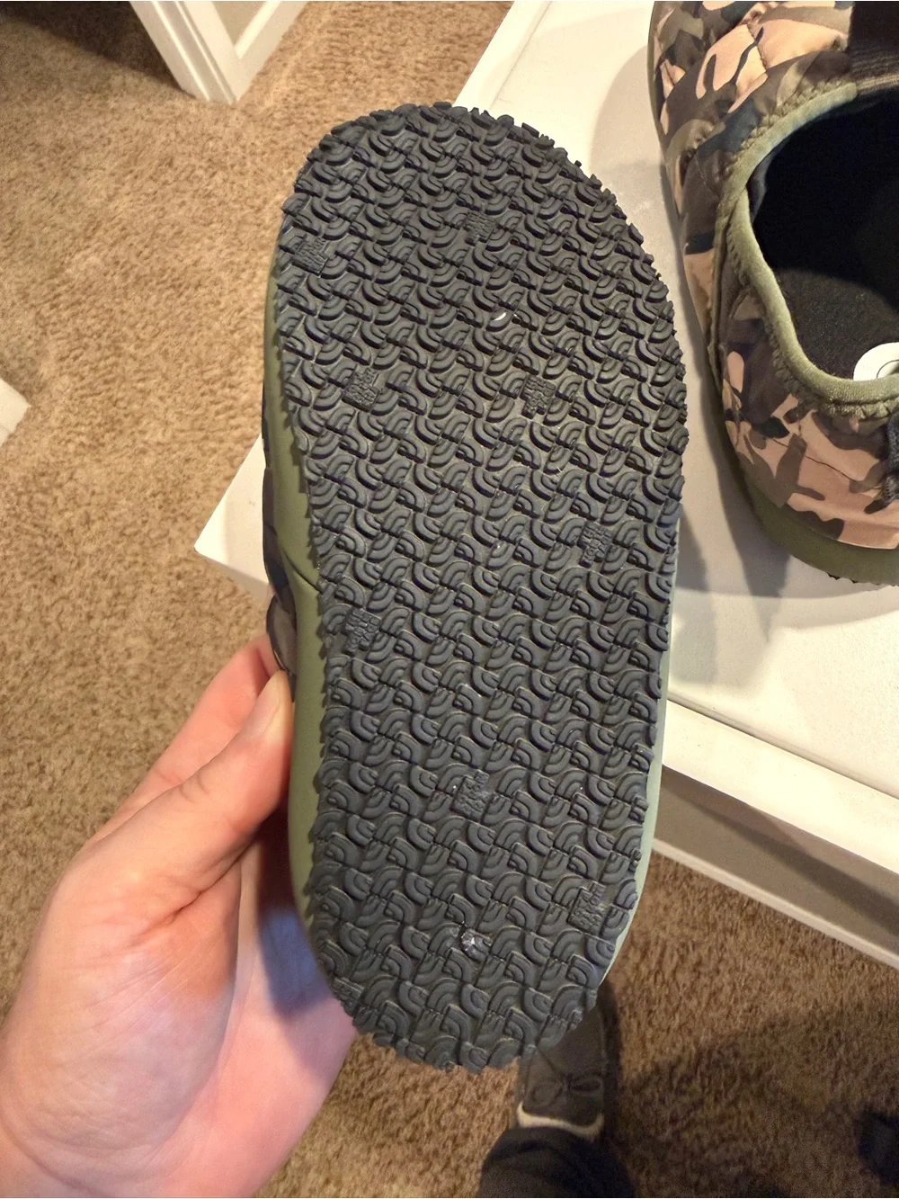 The North Face Kids Camo Slip-On Quilted Slippers
